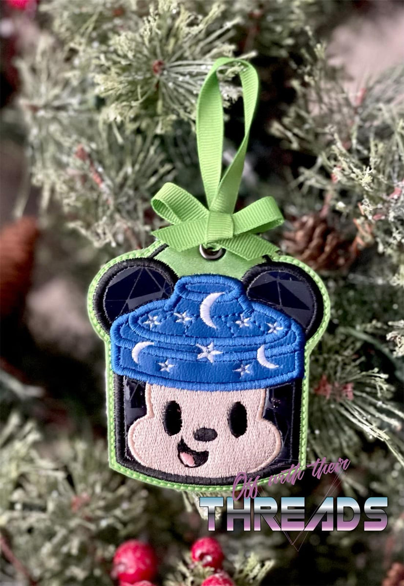 DIGITAL DOWNLOAD Applique Mouse Bucket Ornament Gift Tag Bookmark Off