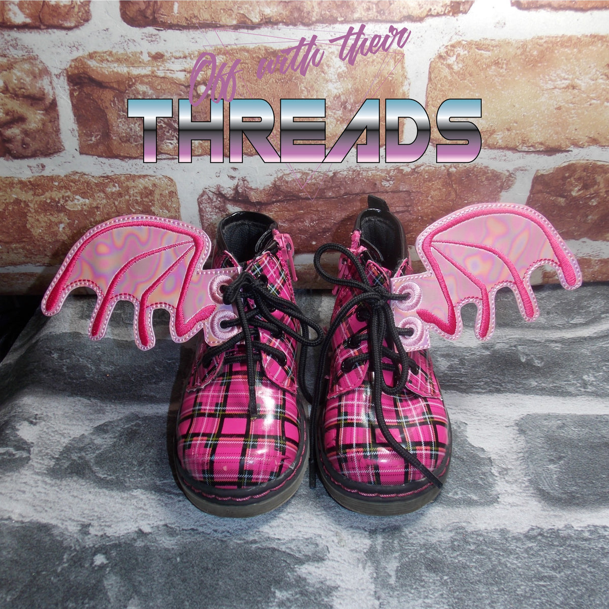DIGITAL DOWNLOAD Gargoyle Dragon Wings Shoe Boot SATIN AND BEAN STITCH digital-download-gargoyle-dragon-wings-shoe-boot-satin-and-bean-stitch