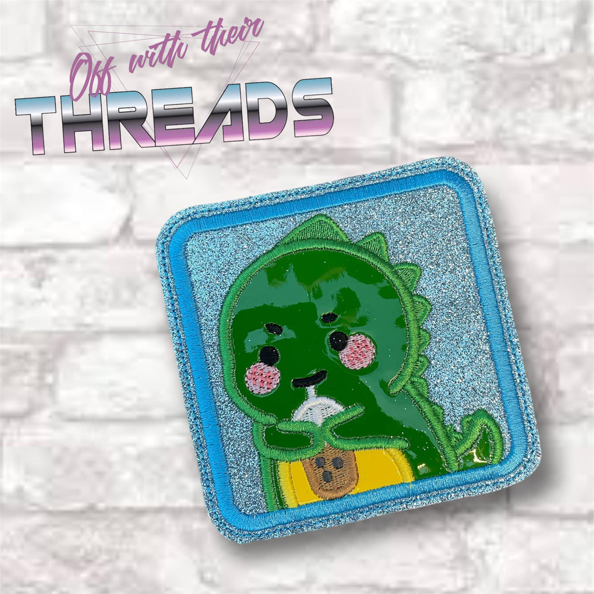 DIGITAL DOWNLOAD Applique Bobasaur Coaster Bubble Tea Boba Dinosaur digital-download-applique-bobasaur-coaster-bubble-tea-boba-dinosaur