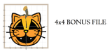 DIGITAL DOWNLOAD ITH Kitty Jack O Lantern Design Set 4 SIZES INCLUDED