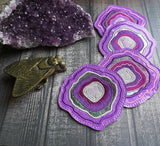 DIGITAL DOWNLOAD 4x4 Applique Geode Coaster