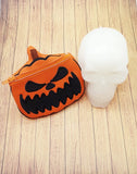 DIGITAL DOWNLOAD Applique Jack O Lantern Zippered Bag
