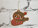 4x4 DIGITAL DOWNLOAD Gingerbread Bookmark Ornament
