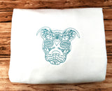 3x4 DIGITAL DOWNLOAD Sugar Skull Pibbles Embroidery Design 6 Sizes Included Pitbull