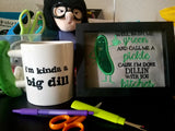 DIGITAL DOWNLOAD 2 Sizes Done Dillin' Pickle Applique Embroidery Design