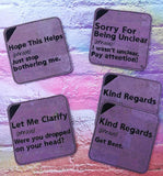 DIGITAL DOWNLOAD 4x4 The Polite Coaster Set of 5
