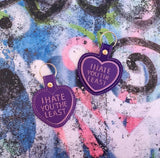 4x4 DIGITAL DOWNLOAD I Hate You Least Conversation Heart Cookie and Candy Snap Tab Set Applique