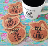 DIGITAL DOWNLOAD 4x4 Coffee Talk Coaster Set 2