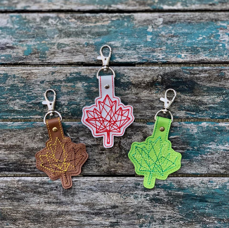 DIGITAL DOWNLOAD Geometric Maple Leaf Snap Tab