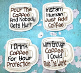 DIGITAL DOWNLOAD 4x4 Coffee Cup Coaster Set