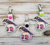 DIGITAL DOWNLOAD Raven Skull Sketch Snap Tab