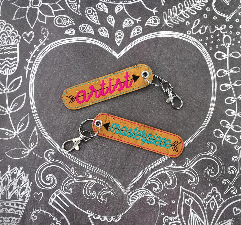 DIGITAL DOWNLOAD Artist and Masterpiece Eyelet Keychain Set Off With