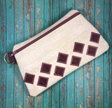 DIGITAL DOWNLOAD Mosaic Clutch Applique Zipper Bag Lined and Unlined