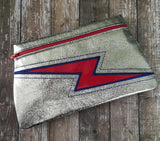 DIGITAL DOWNLOAD Thunderstruck Clutch Applique Zipper Bag Lined and Unlined