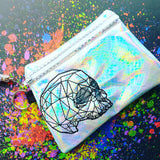 DIGITAL DOWNLOAD Geometric Skull Zippered Bag Lined and Unlined