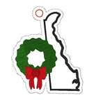 DIGITAL DOWNLOAD 4x4 Delaware State Holiday Ornament