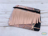 DIGITAL DOWNLOAD Vicky Fringe Clutch Applique Zipper Bag Lined and Unlined