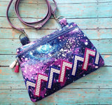 DIGITAL DOWNLOAD Kim Clutch Applique Zipper Bag Lined and Unlined