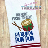 DIGITAL DOWNLOAD Applique No More F's To Give Embroidery Design 4 SIZES INCLUDED