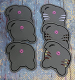 DIGITAL DOWNLOAD 4x4 Cat Booty Coaster Set 4 Versions
