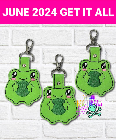 DIGITAL DOWNLOAD I Hate You Frog Snap Tab Key Chain JUNE 2024 MATURE MYSTERY BUNDLE
