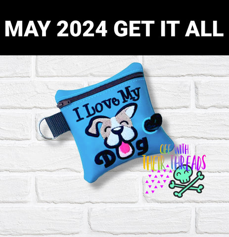 DIGITAL DOWNLOAD 5x5 I Love My Dog Poo Bag MAY 2024 MYSTERY BUNDLE