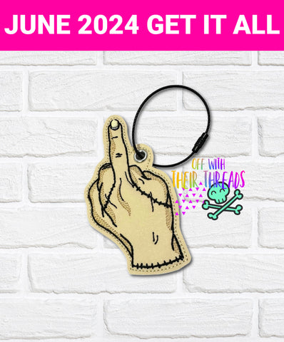 DIGITAL DOWNLOAD Middle Finger Bag Tag Bookmark Ornament JUNE 2024 MATURE MYSTERY BUNDLE