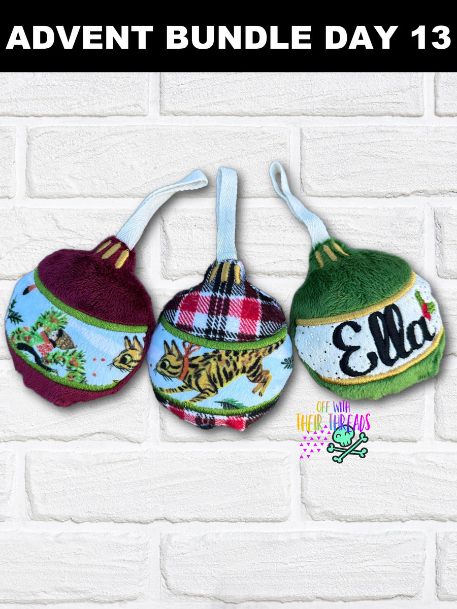 Thread Squishy DIGITAL DOWNLOAD Applique Round Squishy Ornament – Off With Their Threads