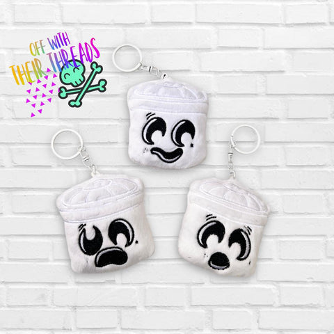 DIGITAL DOWNLOAD 2025 Ghost Bucket Squishy Keychain Set