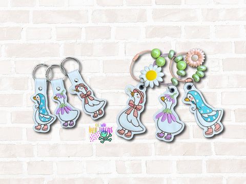 DIGITAL DOWNLOAD Goose Trio Snap Tab And Bag Tag Bundle Bookmark Ornament Keychain