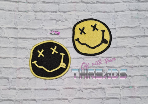 DIGITAL DOWNLOAD Smiley Face Patch 3 SIZES INCLUDED