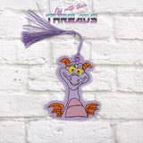 DIGITAL DOWNLOAD Purple Dragon Bookmark Ornament Gift Tag