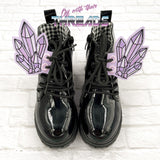 DIGITAL DOWNLOAD Crystal Shoe Boot Wings SATIN AND BEAN STITCH EYELET OPTIONS INCLUDED