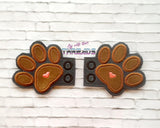 DIGITAL DOWNLOAD Applique Paw Shoe Boot Wings SATIN AND BEAN STITCH EYELET OPTIONS INCLUDED