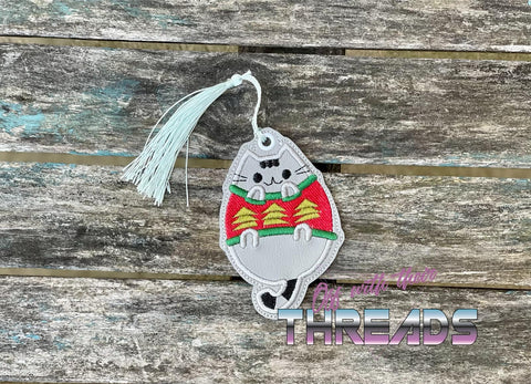 DIGITAL DOWNLOAD Ugly Sweater Kitty Ornament Bookmark Gift Tag