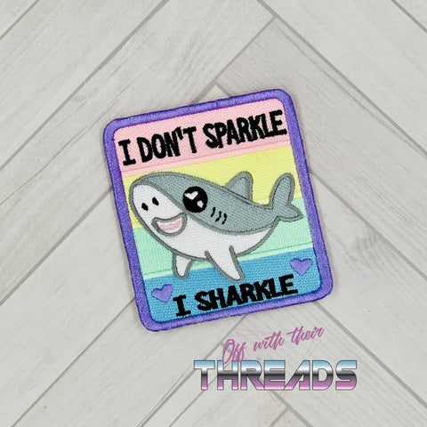 DIGITAL DOWNLOAD Sharkle Shark Patch 3 SIZES INCLUDED