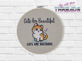 DIGITAL DOWNLOAD Cats Are Beautiful Kitty Mature 4 SIZES INCLUDED