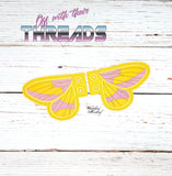 DIGITAL DOWNLOAD Rosy Maple Moth Shoe Wings SATIN AND BEAN STITCH EYELET OPTIONS INCLUDED