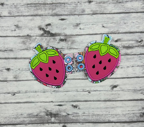DIGITAL DOWNLOAD Applique Strawberry Shoe Wings SATIN AND BEAN OPTIONS INCLUDED