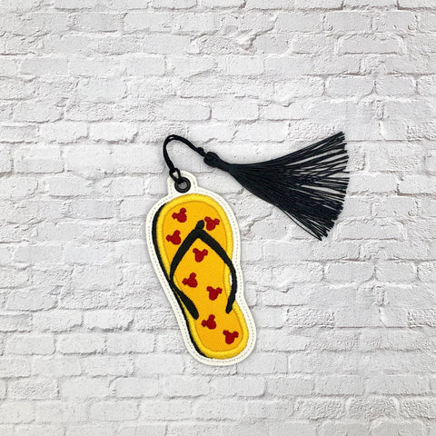 DIGITAL DOWNLOAD Applique Mouse Flip Flop Bookmark Ornament Gift Tag Bag