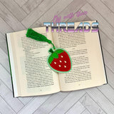 DIGITAL DOWNLOAD Applique Strawberry Bookmark Ornament Gift Tag