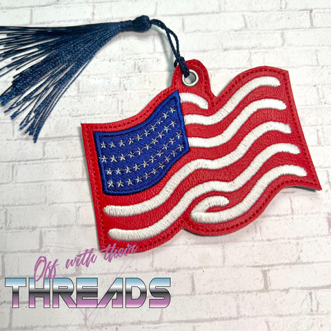 DIGITAL DOWNLOAD American Flag Bookmark Ornament Bag Tag