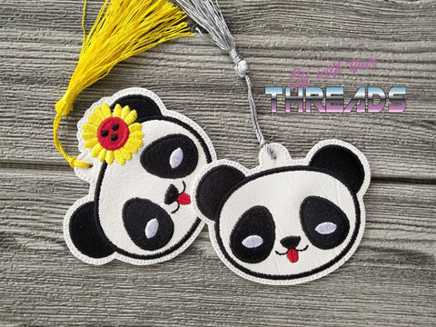 DIGITAL DOWNLOAD Panda Bookmark Ornament Gift Tag Set 2 DESIGNS INCLUDED