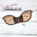 DIGITAL DOWNLOAD Applique Gizmo Ear Shoe Wings SATIN AND BEAN STITCH EYELET OPTIONS INCLUDED