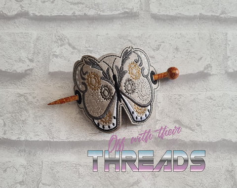 DIGITAL DOWNLOAD Steampunk Butterfly Hair Accessory Bun Cover Pastel Goth