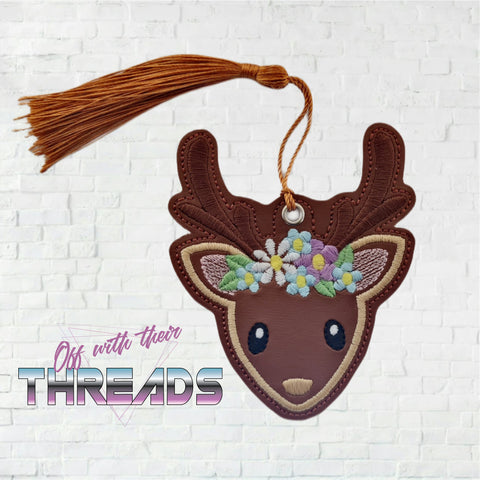 DIGITAL DOWNLOAD Floral Buck Deer Bookmark Ornament Bag Tag