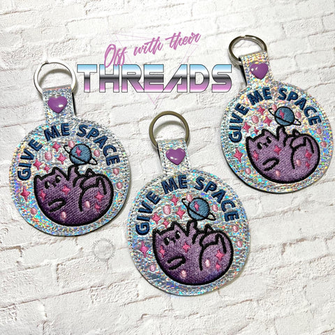 DIGITAL DOWNLOAD Give Me Space Kitty Kitten Cat Key Chain Snap Tab