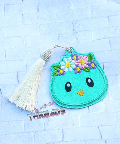 DIGITAL DOWNLOAD Floral Bird Ornament Bookmark Bag Tag