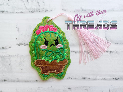 DIGITAL DOWNLOAD Grumpy Cactus Cacti Bookmark Ornament Gift Tag