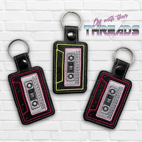 DIGITAL DOWNLOAD Cassette Tape Snap Tab Key Chain